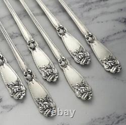 Alvin Fleur de Lis Sterling Silver Seafood Cocktail Forks Set of 6