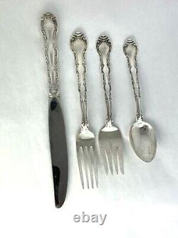 Alvin French Scroll Pattern Sterling Silver Place Setting Free Shipping