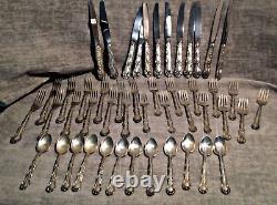 Alvin French Scroll Sterling Silver Flatware set for 12 GP32 NOW ON SALE