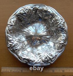 Alvin Iris pattern sterling silver bowl/nappy Antique1900sArt Nouveau floral