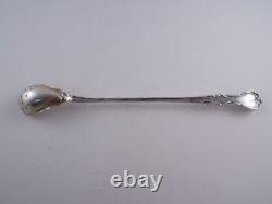 Alvin Majestic Sterling Silver Long Handled Olive Spoon 8 1/4 Rare Form Floral