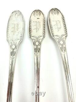 Alvin Marie Antoinette Sterling Silver 3 Pieces Serving Spoon Cold Meat Fork