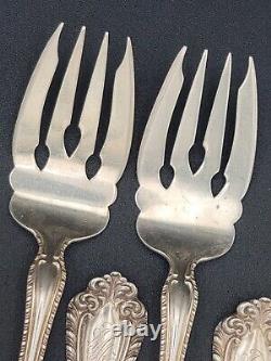 Alvin Melrose Sterling Silver Set of 12 Salad Forks Rare c. 1910 Art Nouveau