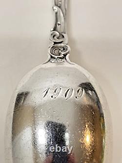 Alvin Mfg Co Sterling Silver Easter Lilly 1900's Teaspoon 23.5 Gr. 5-1/2 Lg ML