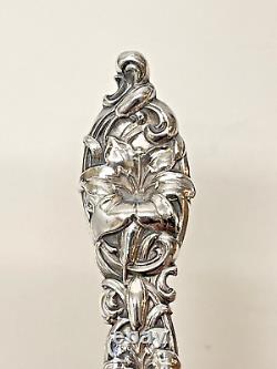 Alvin Mfg Co Sterling Silver Easter Lilly 1900's Teaspoon 23.5 Gr. 5-1/2 Lg ML