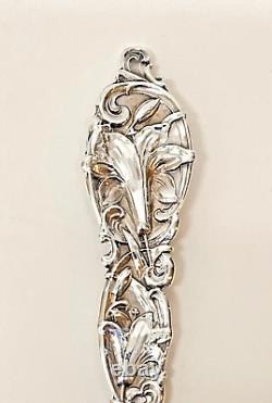 Alvin Mfg Co Sterling Silver Easter Lilly 1900's Teaspoon 23.5 Gr. 5-1/2 Lg ML