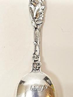 Alvin Mfg Co Sterling Silver Easter Lilly 1900's Teaspoon 23.5 Gr. 5-1/2 Lg ML