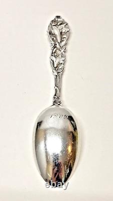 Alvin Mfg Co Sterling Silver Easter Lilly 1900's Teaspoon 23.5 Gr. 5-1/2 Lg ML