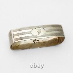 Alvin Milled Narrow Napkin Ring Sterling Silver 1920 Mono