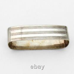 Alvin Milled Narrow Napkin Ring Sterling Silver 1920 Mono
