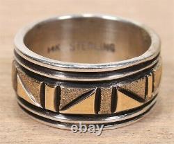 Alvin Monte NEW 14K Gold and Sterling Silver Sz 6.5 Ring X306A