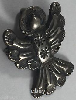 Alvin Monte Vintage Native Sterling Silver Angel Sandcast Pin Brooch Pendant