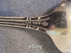 Alvin Morning Glory Solid Sterling Silver Salad Serving Spoon 8 3/4in 1909
