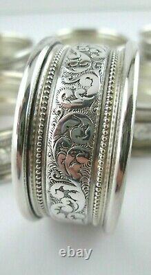 Alvin Napkin Ring in Sterling Silver S17-1 Set of 4 No Monos