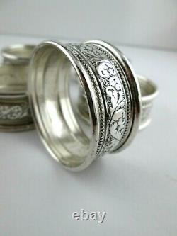 Alvin Napkin Ring in Sterling Silver S17-1 Set of 4 No Monos