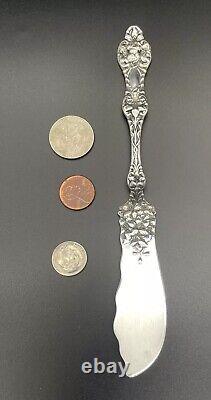Alvin Old Orange Blossom Sterling Silver Master Butter Knife No Monogram
