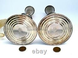 Alvin Pair of Sterling Silver Convertible Candlesticks Candle Holders Vintage