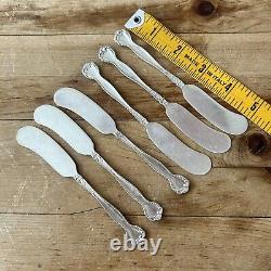 Alvin Raleigh 6 Butter Knife Spreaders Set Sterling Silver Mono D