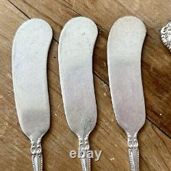 Alvin Raleigh 6 Butter Knife Spreaders Set Sterling Silver Mono D