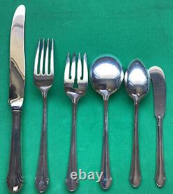 Alvin Romantique Sterling Silver 6 Piece Place Setting Knife Spoon Forks Pat'33