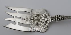 Alvin Sterling 9 Large Cold Meat Fork Blossom Pattern No Mono #9708