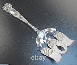 Alvin Sterling Bridal Rose Asparagus Serving Fork Custom Made