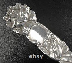 Alvin Sterling Bridal Rose Asparagus Serving Fork Custom Made