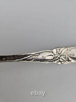 Alvin Sterling Bridal Rose Serving Spoon & Trident Fork