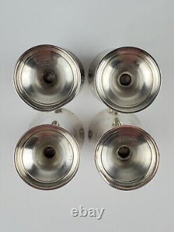 Alvin Sterling Cordial Stems Shot Glasses Set of 4 S247