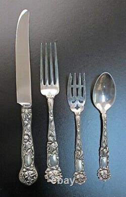 Alvin Sterling DINNER Size Bridal Rose 4pc Place Setting