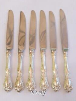 Alvin Sterling Flatware Chateau Rose Six Knives