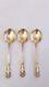 Alvin Sterling Flatware Chateau Rose Three Round Soup Spoons