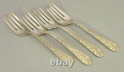 Alvin Sterling Silver 1932 BRIDAL BOUQUET FORKS SET 4 salad dessert 6.5 146g