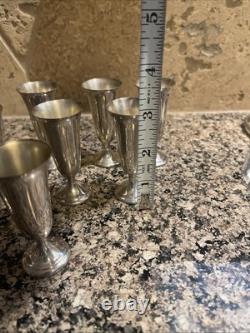 Alvin Sterling Silver 247S Shot Cordials Set Of 11