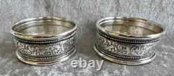 Alvin Sterling Silver 3/4 Napkin Ring Embossed Design S17-1 No Monograms