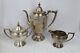 Alvin Sterling Silver 4 Piece Tea And Coffee Set With Sugar And Creamer S91