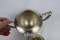Alvin Sterling Silver 4 Piece Tea and Coffee Set with Sugar and Creamer S91
