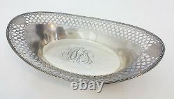 Alvin Sterling Silver 925 Oval Serving Dish Platter Bread Tray Bowl 216g -12