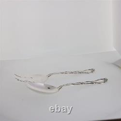 Alvin Sterling Silver 925 Salad Serving Set Fork Spoon French Scroll Vtg 53 171G