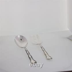 Alvin Sterling Silver 925 Salad Serving Set Fork Spoon French Scroll Vtg 53 171G