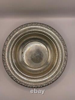 Alvin Sterling Silver 9.5 fruit bowl reticulated & gadrooned rim 8 oz