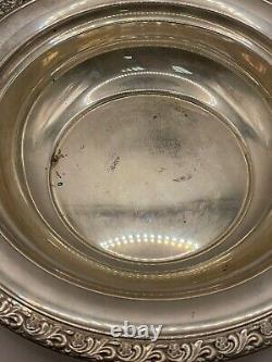Alvin Sterling Silver 9.5 fruit bowl reticulated & gadrooned rim 8 oz