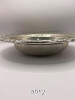 Alvin Sterling Silver 9.5 fruit bowl reticulated & gadrooned rim 8 oz