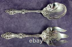 Alvin Sterling Silver 9 Salad Serving Set No Monogram 200g Fork Spoon