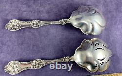 Alvin Sterling Silver 9 Salad Serving Set No Monogram 200g Fork Spoon