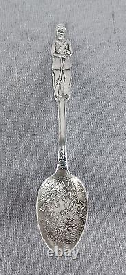 Alvin Sterling Silver Battle of Gettysburg 1863 Union Soldier Souvenir Spoon