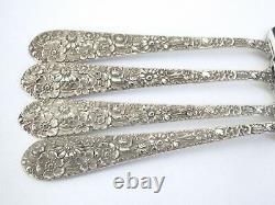 Alvin Sterling Silver Bridal Bouquet 4 Place Settings Forks Knives Spoons Salad