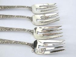 Alvin Sterling Silver Bridal Bouquet 4 Place Settings Forks Knives Spoons Salad