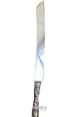 Alvin Sterling Silver Bridal Rose Bread Knife Vintage Floral