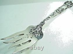 Alvin Sterling Silver Bridal Rose Large Cold Meat Fork 9 1/8 No Mono No Remval